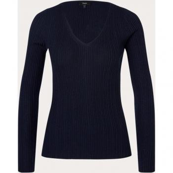Theory Women's V-Neck Wool Sweater - Blue, Size S