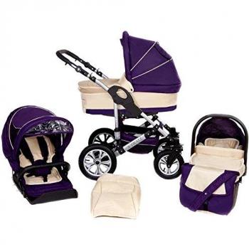 Cochecito bebé 3 piezas: capazo, silla, silla de coche, accesorios. BBtwin X-trall.