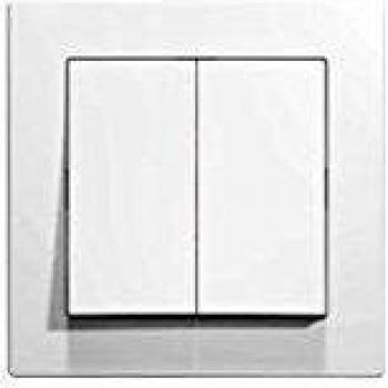 Interruptor doble empotrable blanco