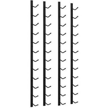 vidaXL Botelleros de pared para 12 botellas hierro negro 2 unidades