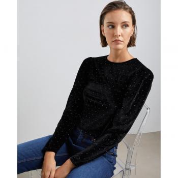 Camiseta de terciopelo de manga larga para mujer Easy Wear