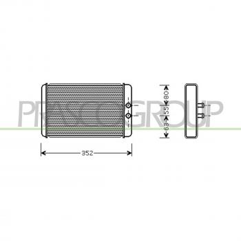 Radiador de calefacción PRASCO CI950H003 para FIAT, PEUGEOT y CITROËN, compatible con modelos Ducato II y Jumper