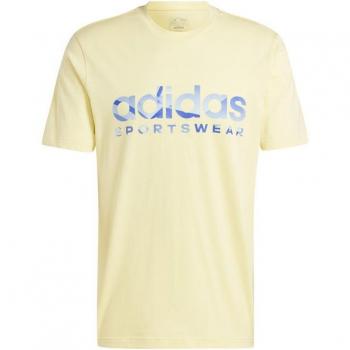 Camiseta adidas House of Tiro Summer Linear Graphic Hombre Amarillo, manga corta, talla XL