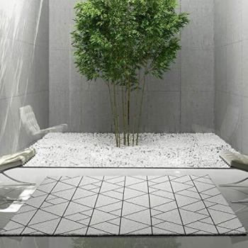 UNIVERSAL Alfombra Étnica Motivos Geométricos Blanco y Negro, Nilo Triángulos Blanco