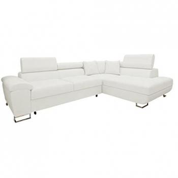 Sofá rinconero Comfivo 290 con función de descanso y caja de ropa de cama, 270x202x71cm