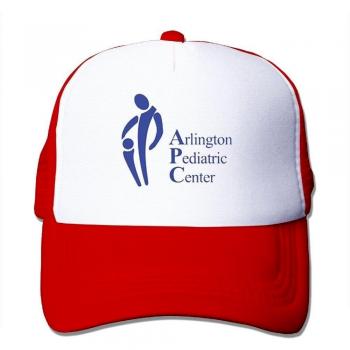 Custom Spring Arlington Pediatric Center Unisex Half Mesh Adjustable Baseball Cap Hat Snapback Red