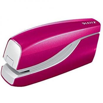 Grapadora Eléctrica Leitz NeXXt WOW Rosa Metálico a Batería - Capacidad 10 Hojas