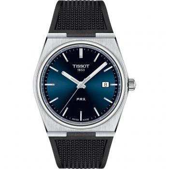 Tissot T-Classic PRX Rubber Strap Blue Dial Quartz Men's Watch T137.410.17.041.00 100M