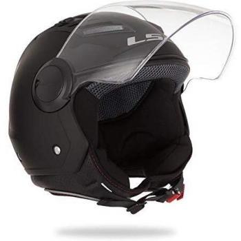 Casco Jet LS2 Airflow Negro Mate XS para Motocicleta