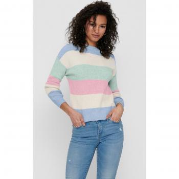 Jersey de mujer con cuello caja y manga farol