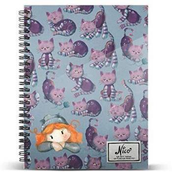 Forever Ninette Nico-Cuaderno Papel Cuadriculado DIN A4