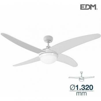 EDM 33806 Ventilador de Techo Modelo Caspio 60W, Blanco, 132 cm