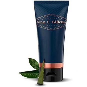 King C. Gillette Gel de Afeitar Hombre con Té Blanco y Aceite de Argán, 150 ml
