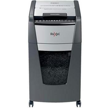 Rexel Optimum Autofeed Destructora de Papel de Alimentación Automática y Microcorte P5, 300 Hojas, Papelera Extraíble de 60 L, con Ruedas, 2020300M