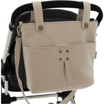 Bolso talega para silla de paseo Rosy Fuentes - Bolso práctico y funcional, diseño moderno y colorido, fabricado en materiales resistentes y fáciles de limpiar, múltiples compartimentos para organización, compatible con la mayoría de las sillas de