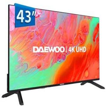 Smart TV Daewoo 43 4K UHD sin Marcos, HDR10, Dolby Audio, Compatible con Alexa y Google