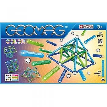 Geomag- Classic Color Construcciones magnéticas y juegos educativos, Multicolor, 91 piezas