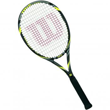 Wilson Pro Open 100 Tns W/O - Raqueta de tenis, color negro / amarillo, talla 2
