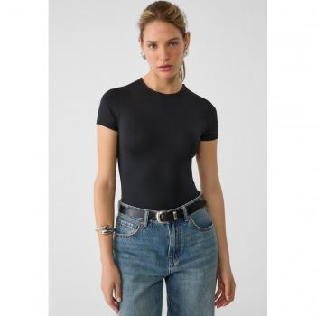 Black Short Sleeve Polyamide Bodysuit M