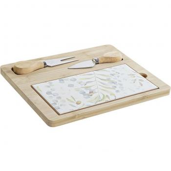 Tabla para Quesos DKD Home Decor Marinero Multicolor Bambú Gres