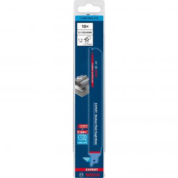 Bosch Hoja de Sierra Sable EXPERT Medium-Thick Tough Metal S 1155 HHM - 10 Unidades