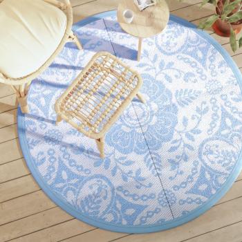 Alfombra exterior Celeste Ø 160 cm PP