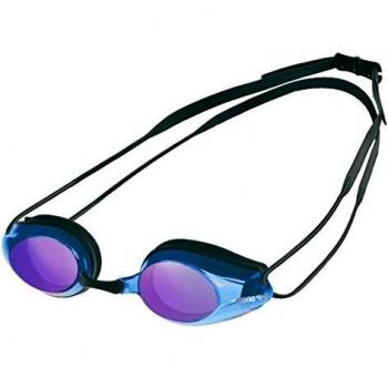 Arena Tracks Mirror Gafas de Natación, Unisex Adulto, Negro/Azul, Universal