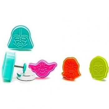 Star Wars Set 4 Cortadores Fondant Guerra de las Galaxias - Silicone Gold