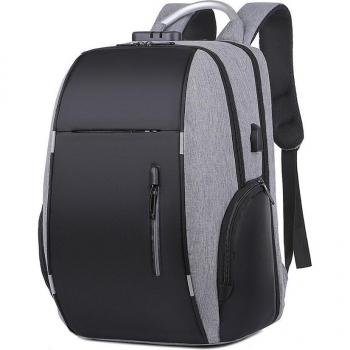 Mochila porta Laptop 15,6 DAM con capa impermeable y bloqueo de cremalleras