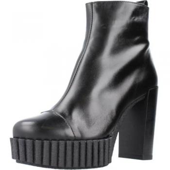 Botines de Mujer Alpe Andrea de Piel Iseo con Suela Antideslizante y Cierre de Cremallera - Negro T. 38