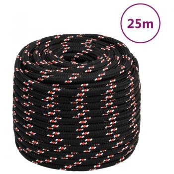 Cuerda de barco polipropileno negra 18 mm 25 m