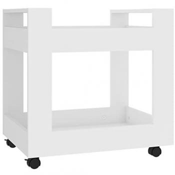 Carrito de escritorio madera contrachapada blanco 60x45x60 cm
