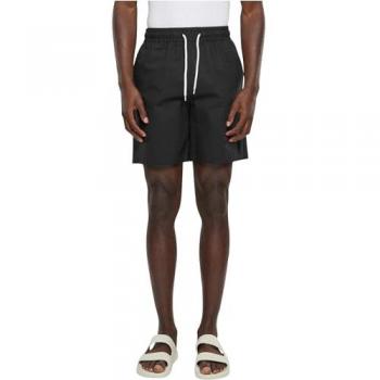 Urban Classics Men's Basic Seersucker Shorts - Black - XXL - 100% Cotton & Synthetics