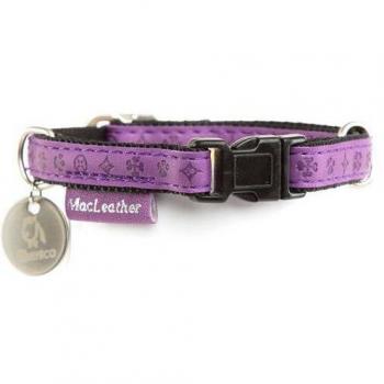 Collar para Perros Nayeco MacLeather Lila de Nylon, 10mm x 20-33cm