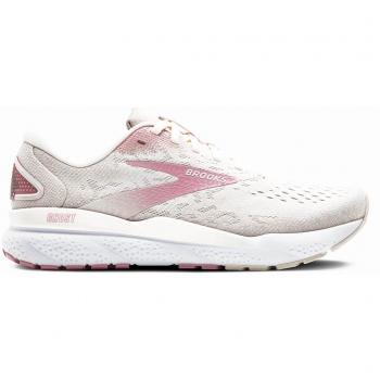 Brooks Ghost 16 Women's Running Shoes - White Cream Pink - Size 40.5