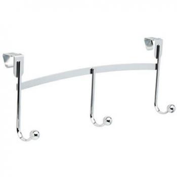 BRAINERD MFG CO/LIBERTY HDW - Over-The-Door Hook Rail, Adjustable, Chrome, 5 x 18.75 x 8.25-In.