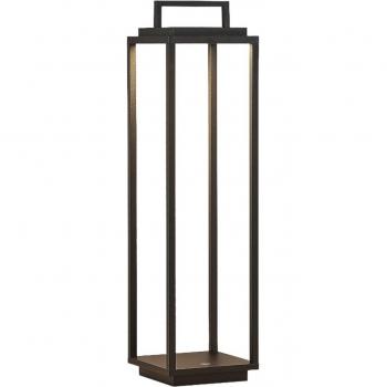 Lucande LED lámpara de exterior Elaja, negro, batería recargable, USB, dimmer táctil, estación de carga USB, moderno, aluminio, 1 llama