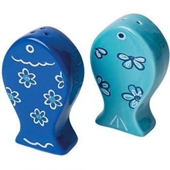 Excelsa Ocean Set Sal/Pimienta, Cerámica, Azul, 2 Unidad