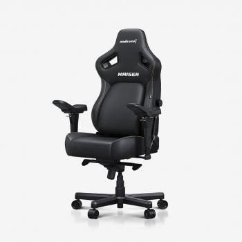 Elegant Black Kaiser 4 Series Premium PVC Leather Gaming Chair - L Size