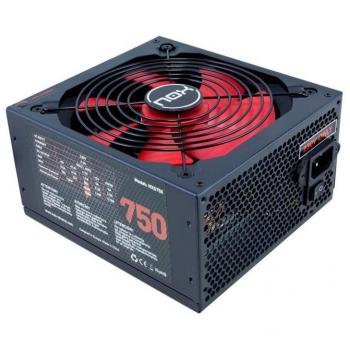 Nox NX 750W - NXS750 - Fuente de Alimentación 750W, compatible con SLI&Crossfire, ventilador 140mm, utra silenciosa, Multi GPU compatible, PFC activo, color negro