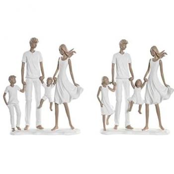 Figura Decorativa DKD Home Decor 20,5 x 7,5 x 24,5 cm y 20,5 x 6,5 x 24,5 cm en Gris y Blanco (2 Unidades)