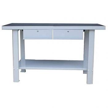 Mesa de trabajo 2 cajones JBM 51737 - Mesa de trabajo con estructura resistente, dos cajones para almacenamiento, superficie amplia para tareas múltiples, diseño funcional y moderno