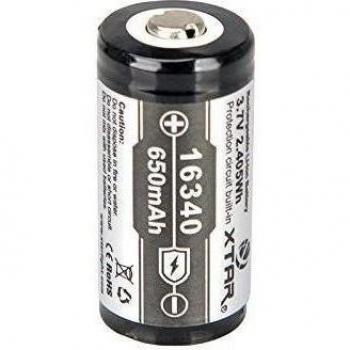 XTAR 16340 650 mAh 3,7 V protegido Batería recargable