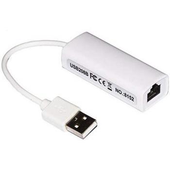 Nilox - Adaptador USB 2.0 Ethernet 100 Mbps RJ45 10/100, Blanco
