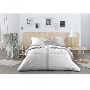 DOLORES PROMESAS Funda NORDICA Cremallera 220x220 Buenos DIAS Gris