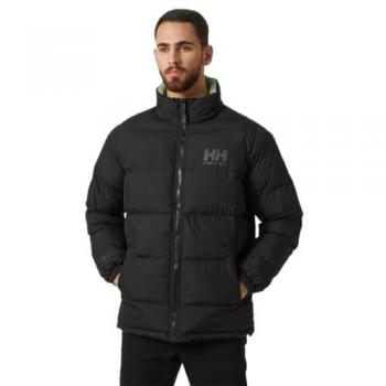 Chaqueta Helly Hansen Urban Reversible Down para hombre, color negro y verde, talla M