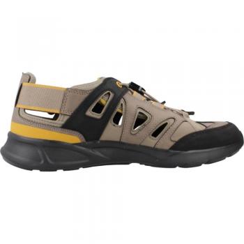 Sandalias Geox Sanzio Beige con Cordones Elásticos