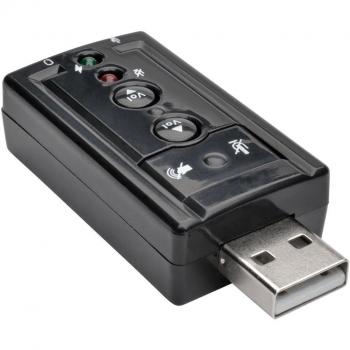 Tripp Lite USB External Sound Card Microphone Speaker Virtual 7.1 Channel