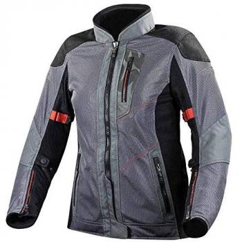 Chaqueta textil de moto para mujer LS2 Alba - Protección, Estilo y Comodidad - Negro Gris (2XL)