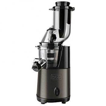 Black+Decker BXJE200E Licuadora de extracción Lenta, 200 W, Acero Inoxidable, INOX + Gris